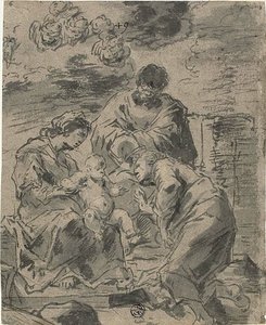Le mariage mystique de Sainte Catherine - Leonard Bramer