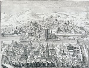 Grande vue en perspective de Paris en 1607, d