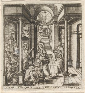 Marie et Joseph trouvent le jeune Jésus dans le temple avec les docteurs - Leonard Gaultier