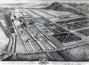 Chatsworth House, gravé par Johannes Kip