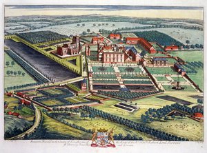 Staunton Harold dans le comté de Leicester gravé par Johannes Kip - Leonard Knyff