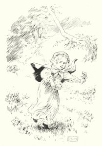 Me voici, petite Jeanne sautillante (gravure) - Leonard Leslie Brooke
