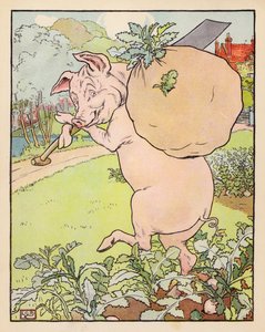 Illustration pour Les Trois Petits Cochons - Leonard Leslie Brooke