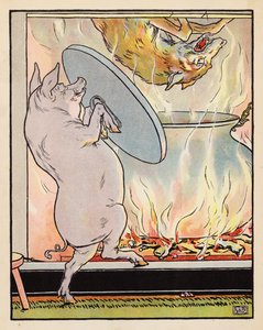 Illustration pour Les Trois Petits Cochons - Leonard Leslie Brooke