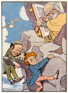 Les deux célibataires (lithographie en couleur)