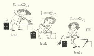 Il y avait un petit homme, et il avait un petit fusil, et ses balles étaient faites de plomb, plomb, plomb - Leonard Leslie Brooke