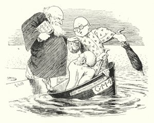 Trois sages de Gotham sont allés en mer dans un bol (gravure)