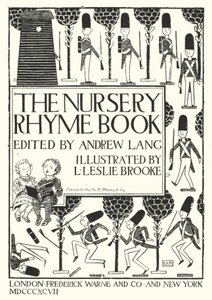 Illustration de page de titre pour Le Livre des Comptines édité par Andrew Lang