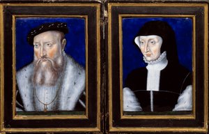Portrait de Claude de Lorraine (1496-1550), duc de Guise et Antoinette de Bourbon Vendôme (1494-1583), son épouse