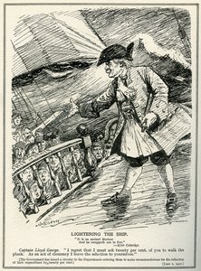Les départements gouvernementaux sont instruits par Lloyd George de réduire les dépenses de vingt pour cent, 1921