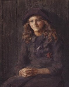 Jeune Fille avec un Chapeau Mauve, c.1918 - Leonard Skeats