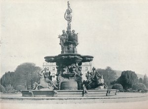Fontaine à Curraghmore, le siège du très honorable marquis de Waterford, c1915 - Leonard Willoughby