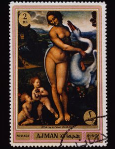 Timbre-poste série Peintures célèbres (Nus)