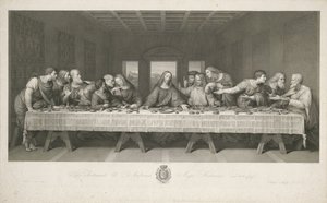 La Cène, dessinée par Teodoro Matteini, gravée par Raphael Morghen - Leonardo da (after) Vinci