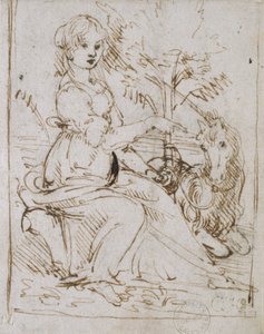 Une jeune fille avec une licorne, fin des années 1470 - Leonardo da Vinci