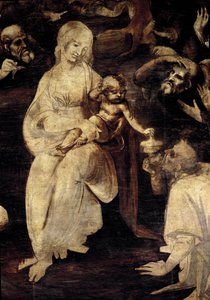 Adoration des mages (détail de la Vierge Marie)