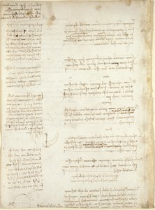 Arundel 263, f.151v, Notes et croquis du 