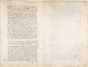 Arundel 263, f.215v, f.218 Notes et diagramme du 