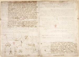 Arundel 263, f.266v, f.267 Notes sur la cosmologie (à l
