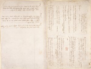 Arundel 263, ff.229v, f.226 Notes de Léonard de Vinci du 