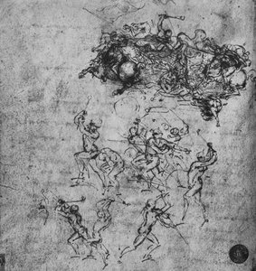 Bataille de cavaliers et de fantassins - Leonardo da Vinci
