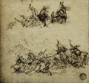 Scène de bataille - Leonardo da Vinci