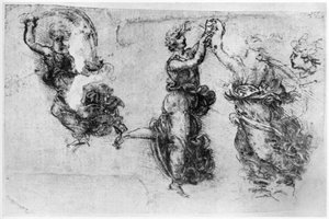 Femmes dansantes, fin 15ème ou début 16ème siècle, 1954 - Leonardo da Vinci