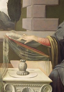 Détail de la Vierge Marie (post restauration) - Leonardo da Vinci