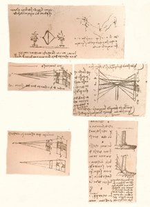 Cinq dessins illustrant la théorie de la peinture, vers 1472-1519 - Leonardo da Vinci