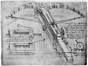Arbalète géante, 1480-1485 - Leonardo da Vinci