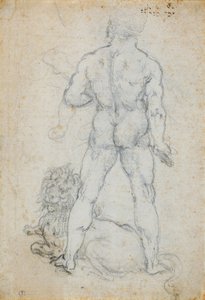 Hercule et le lion de Némée, c. 1506-08 - Leonardo da Vinci