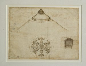 Projet pour un tombeau a plan central;elevation … - Leonardo da Vinci