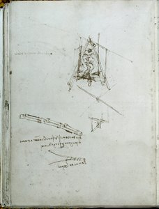 Science et technologie : manuscrit sur les machines volantes, ancêtre de l