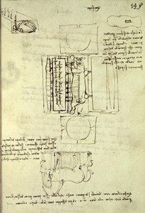 Croquis de la fosse de coulée pour le cheval Sforza vu d