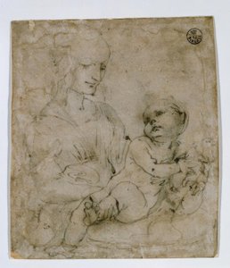 Étude pour la Madone avec chat - Leonardo da Vinci