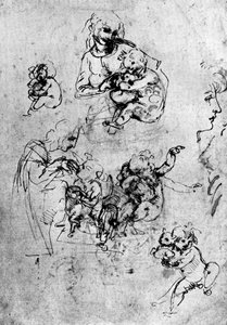 Études pour une Madonna Del Gatto, 15ème siècle - Leonardo da Vinci