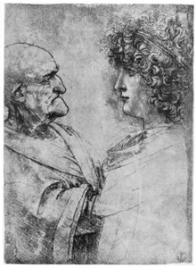 Études de têtes, vers 1500 - Leonardo da Vinci
