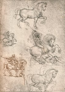 Étude pour le Monument Sforza, vers 1482-1499 1883 - Leonardo da Vinci
