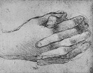 Étude de mains jointes, vers 1480 - Leonardo da Vinci