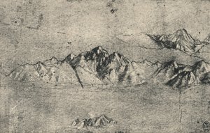 Étude des chaînes de montagnes, vers 1480 1945 - Leonardo da Vinci