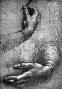 Étude de mains, 15ème siècle 1930 - Leonardo da Vinci