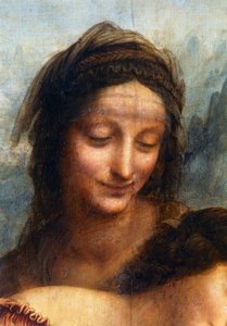 Le visage de Sainte Anne (détail) - Leonardo da Vinci