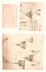 Trois dessins de la cathédrale de Milan, vers 1472-1519 - Leonardo da Vinci