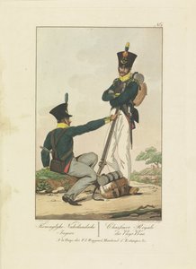 Deux chasseurs, 1814-1818 (Zeven uniformvoorstellingen 1814-1818) - Leonardus Schweickhardt