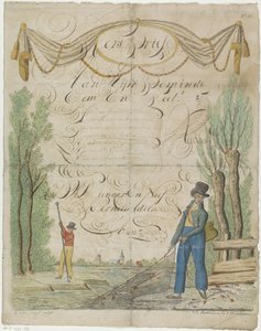 Lettre de vœux avec des pêcheurs