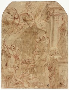 Étude pour le procès des livres de saint Dominique et des Albigeois par le feu - Leonello Spada