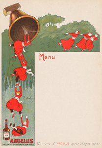Page de menu (Angelus: Liqueur des Salésiens de Dom Bosco) - Leonetto Cappiello