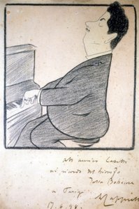 Portrait de Giacomo Puccini (1858-1924), compositeur italien. Caricature de Leonetto Cappiello - Leonetto Cappiello