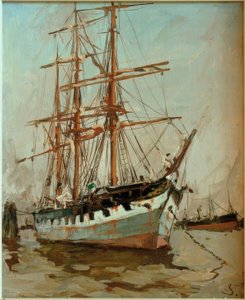 Barque au bollard - Leonhard Sandrock