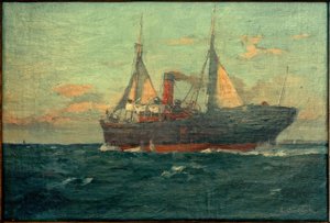 Vapeur avec voiles auxiliaires - Leonhard Sandrock